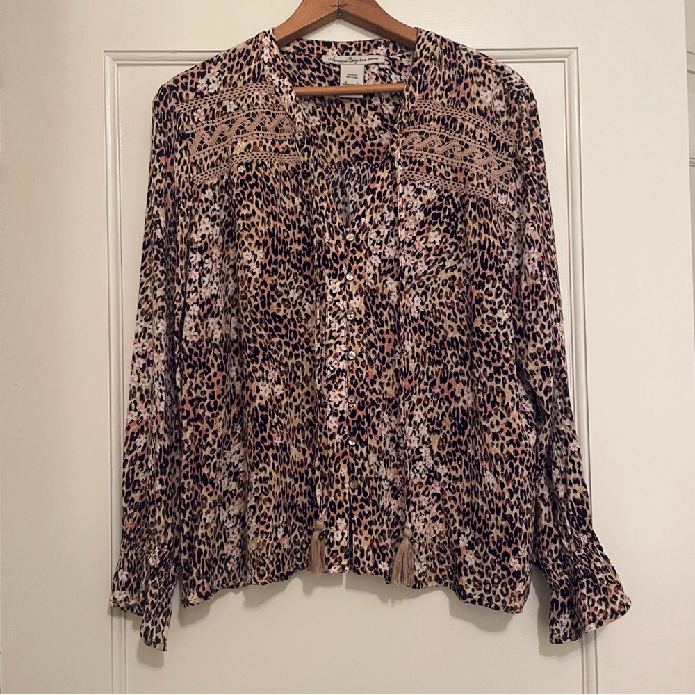 American Rag Women’s Animal Print Blouse